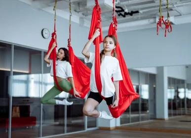 Фитнес в гамаках